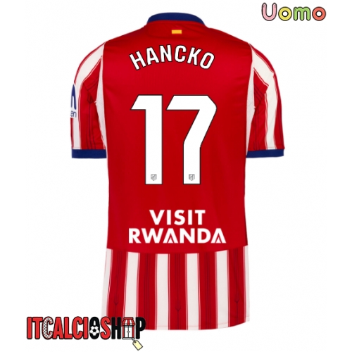 Atletico Madrid David Hancko #17 Prima Maglia 2026-27 Manica Corta